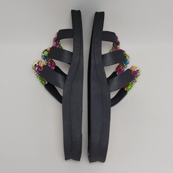 Grandco Women's Multicolor Bead Classic Cork Rubber Slides Sandals Size 9 - Picture 8 of 14